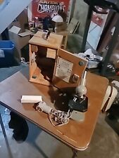 Vintage Elgeet Olympus Model H Microscope With Wooden Case Box + Illuminator  picture