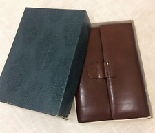 Vintage Planner Unbranded Leather Notebook 70's Organiser & Ballpoint Pen Aurora picture