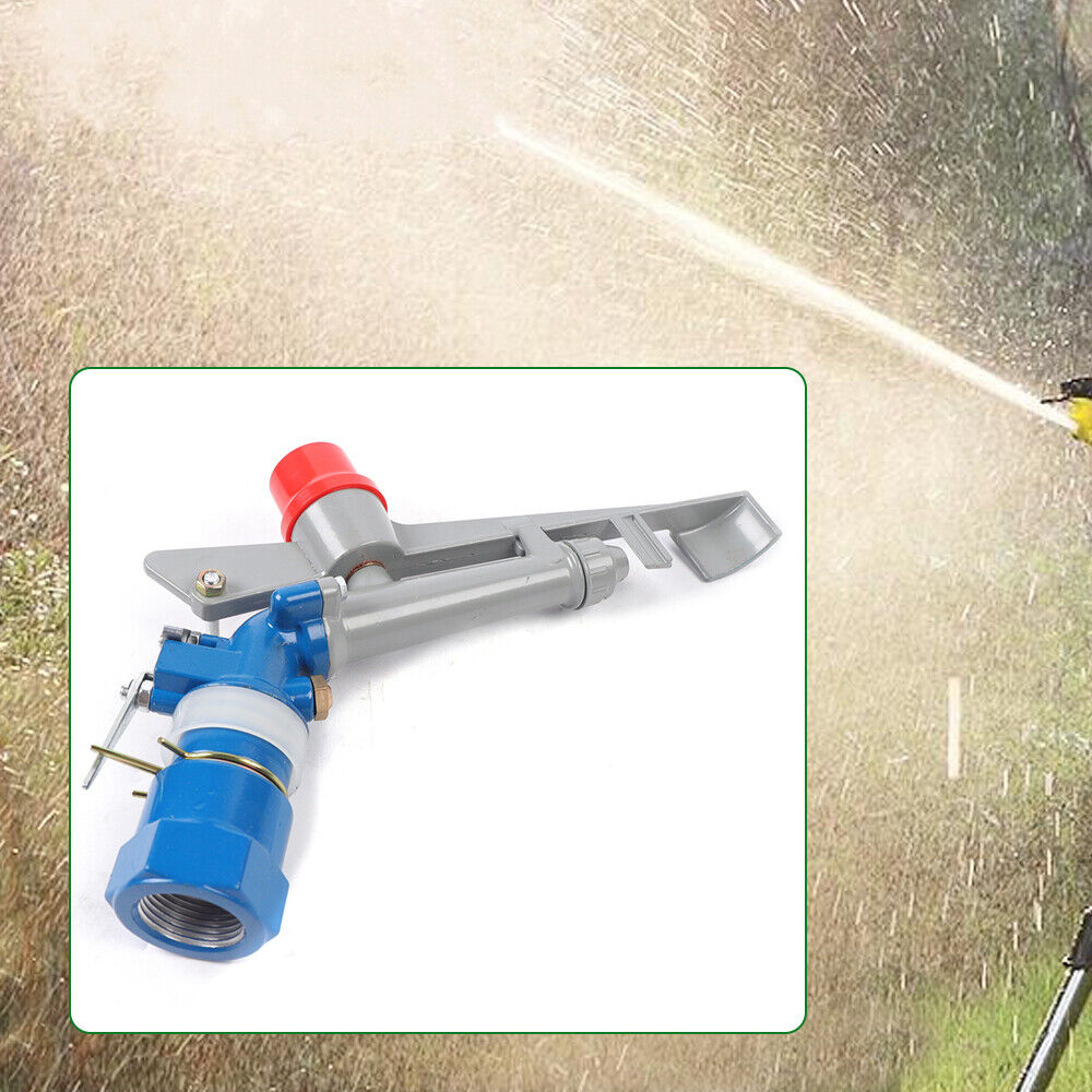 1.3 Inch 360° Adjustable Impact Sprinkler Large Area Water Irrigation Spray Gun 
