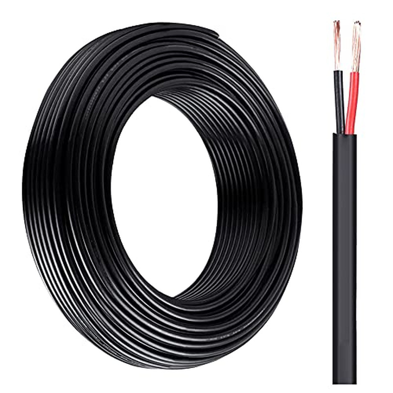 18 Gauge Electrical Wire 18 AWG 2 Conductor Red Black Power Wire Pure Copper Cab