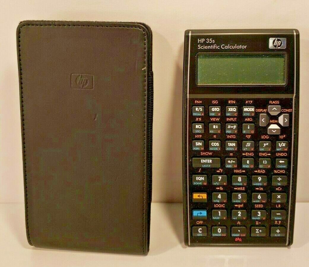 Vintage HP 35s Scientific Calculator w/ Case  D1
