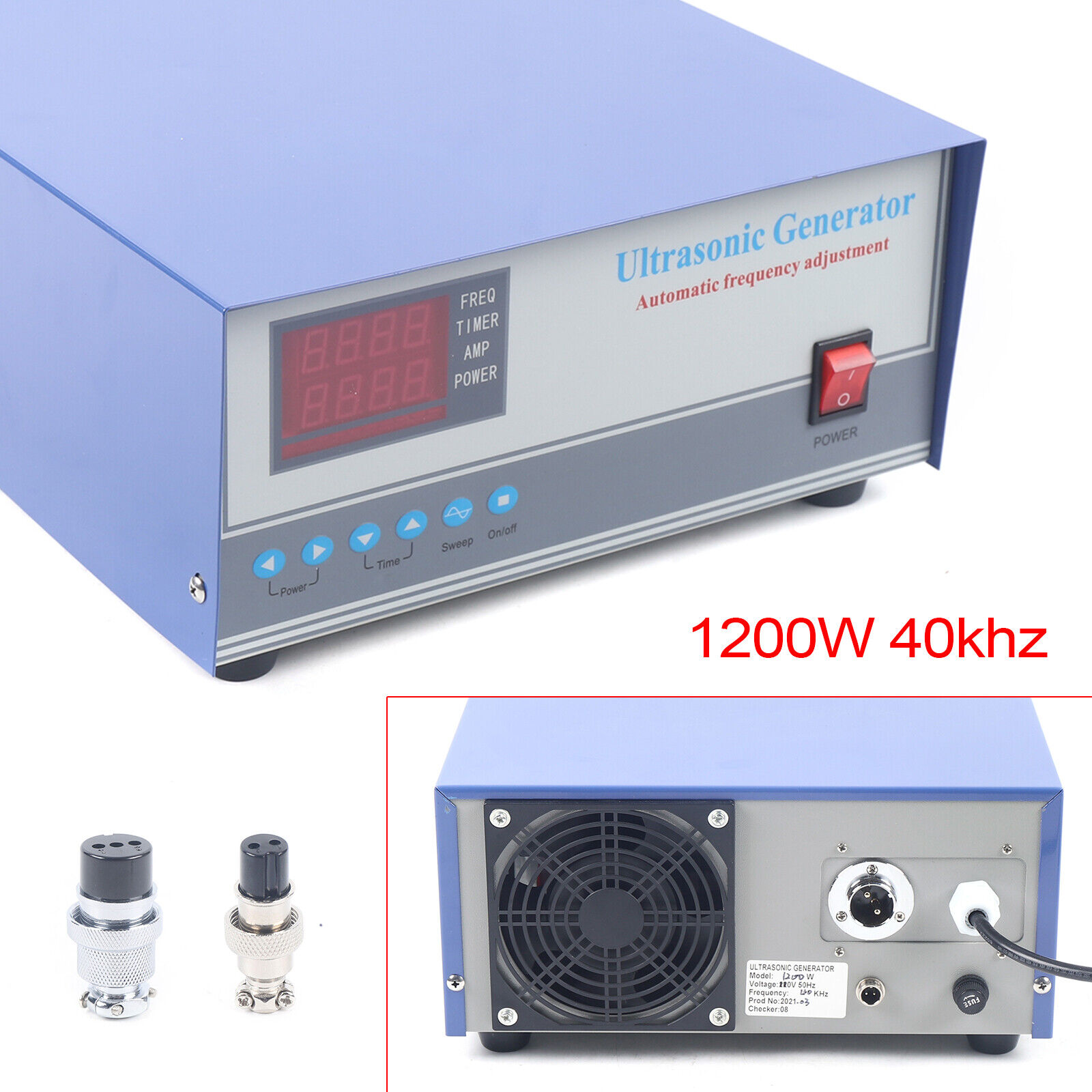 1200W Adjustable Ultrasonic Generator Transducer Driver Digital Display 110V