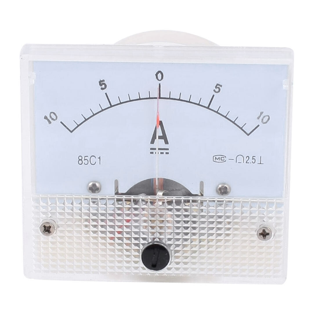 85C1 DC -10 to +10A Class 2.5 Accuracy Panel Mounted Analog Ammeter Ampere Meter