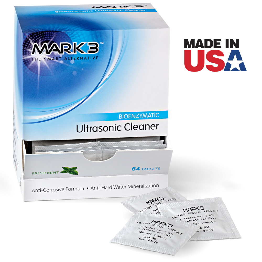 Dental ULTRASONIC CLEANER Enzymatic TABLETS Box of 64 Tablets EXP 2024 MARK3