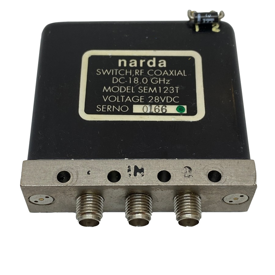 SEM123T Narda Coaxial Switch SP2T SMA 28V DC-18Ghz