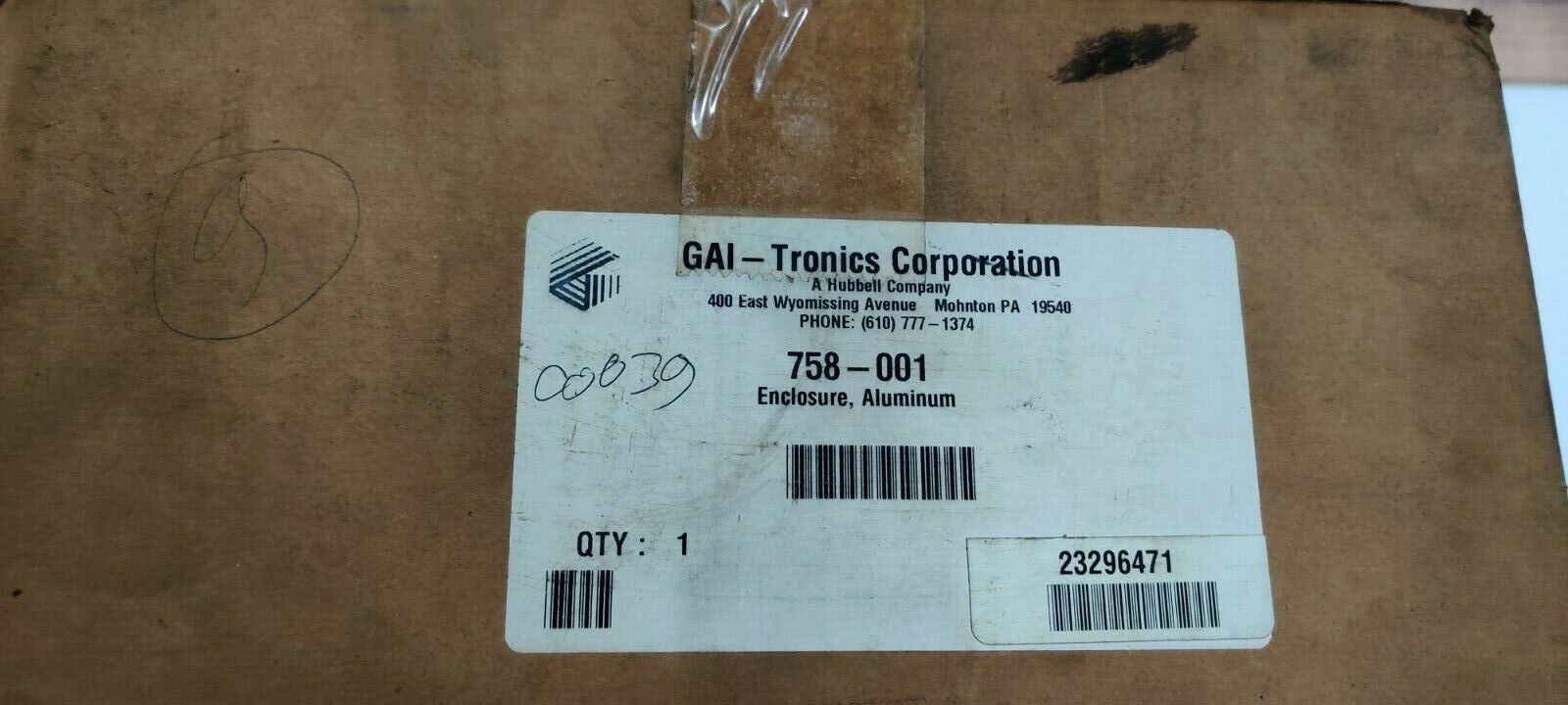 NEW IN BOX GAI TRONICS 758-001 Amplifier Enclosure W/Type 751 Amplifier