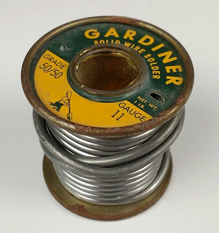 Vintage Gardiner Solid Wire Solder Grade 50/50 Gauge 11 C289