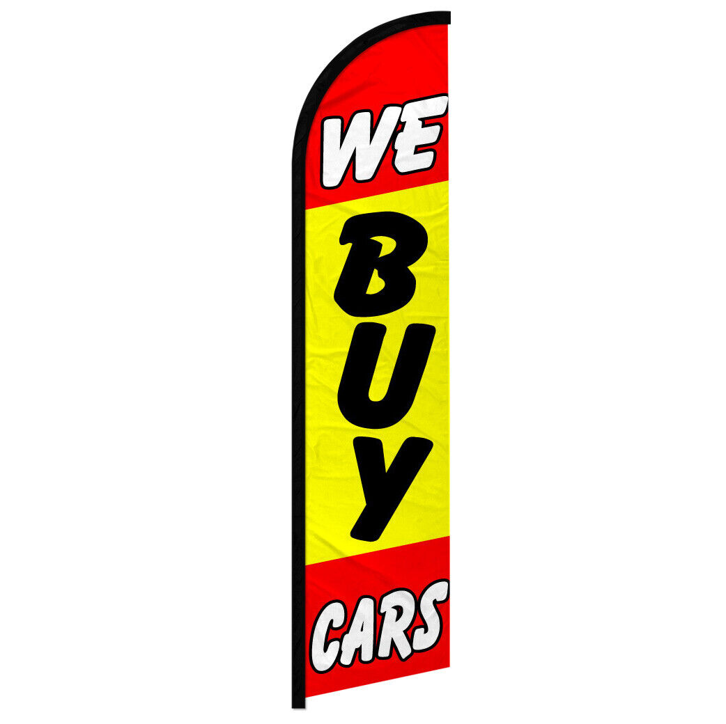 We Buy Cars Full Curve Windless Swooper Flag Dealership