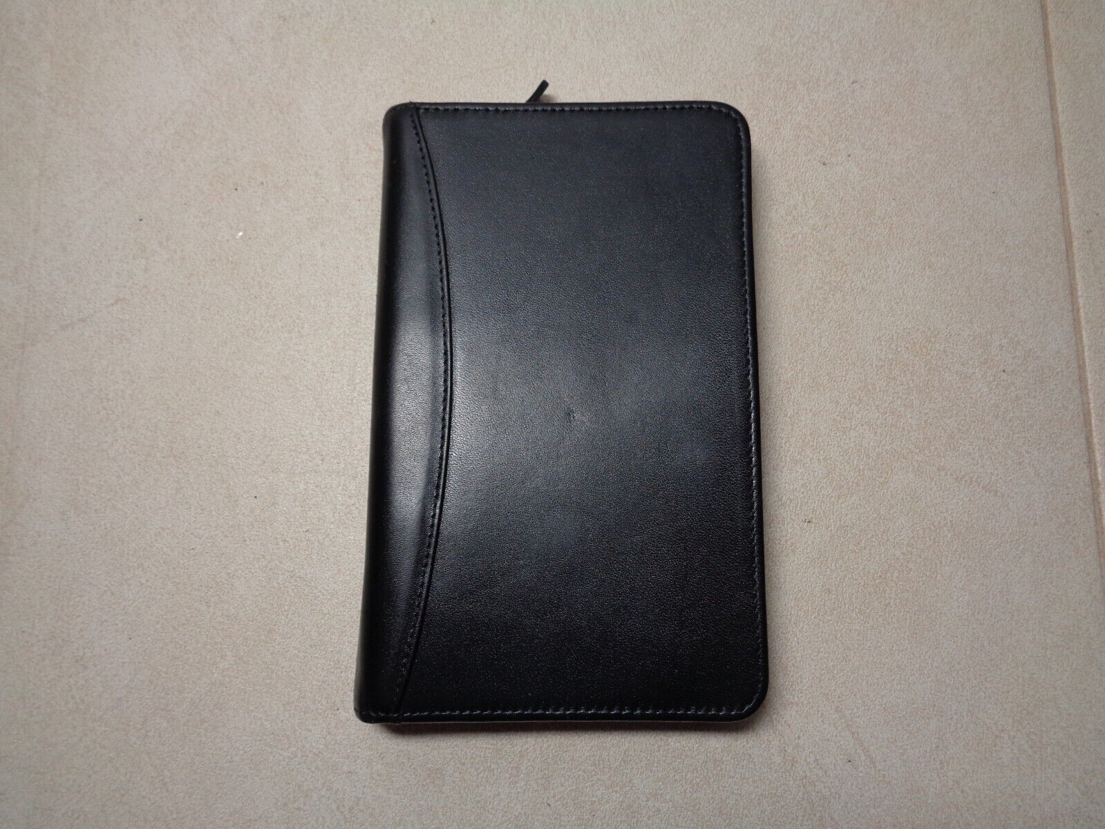 Vintage Franklin Quest Day Planner Black Leather Zip 6 Ring 7x5 