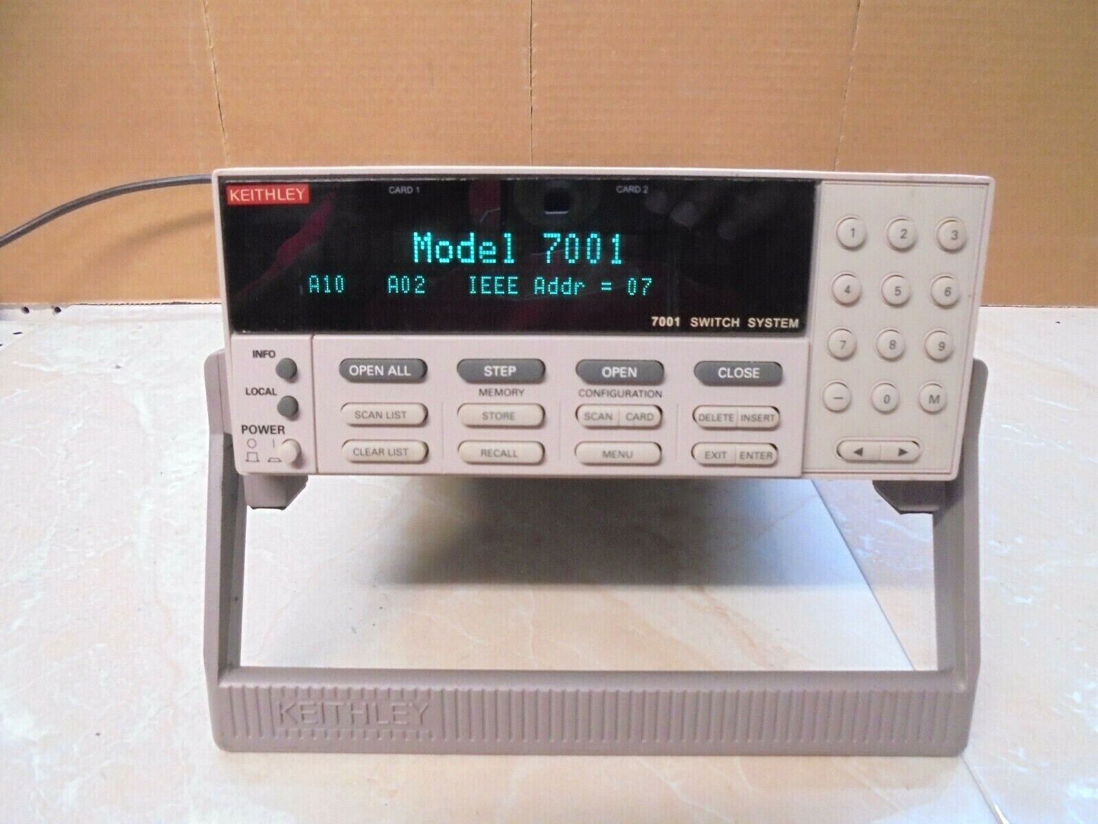 Keithley 7001 Switch mainframe. Tested for power-up No Cards