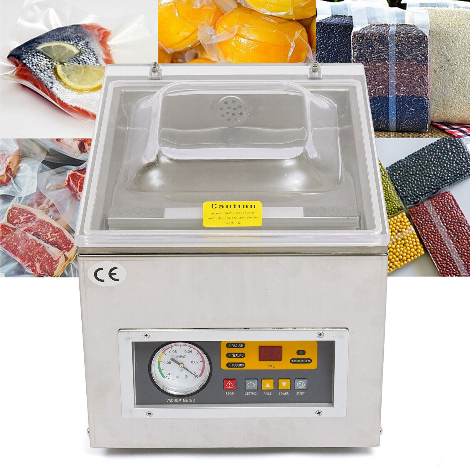 Commercial Vacuum Packing Sealing Machine Setchen Digital Food Chamber Sealer 