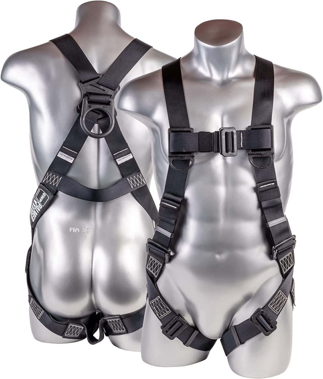 Palmer Safety Dielectric Safety Harness I 5pt Full Body Harness, Pass-through...
