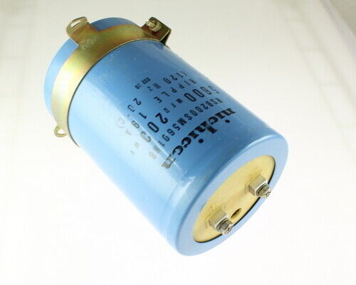 LOT OF TWO NSB200SM5601HB NICHICON capacitor 5,600uF 200V Aluminum Elec