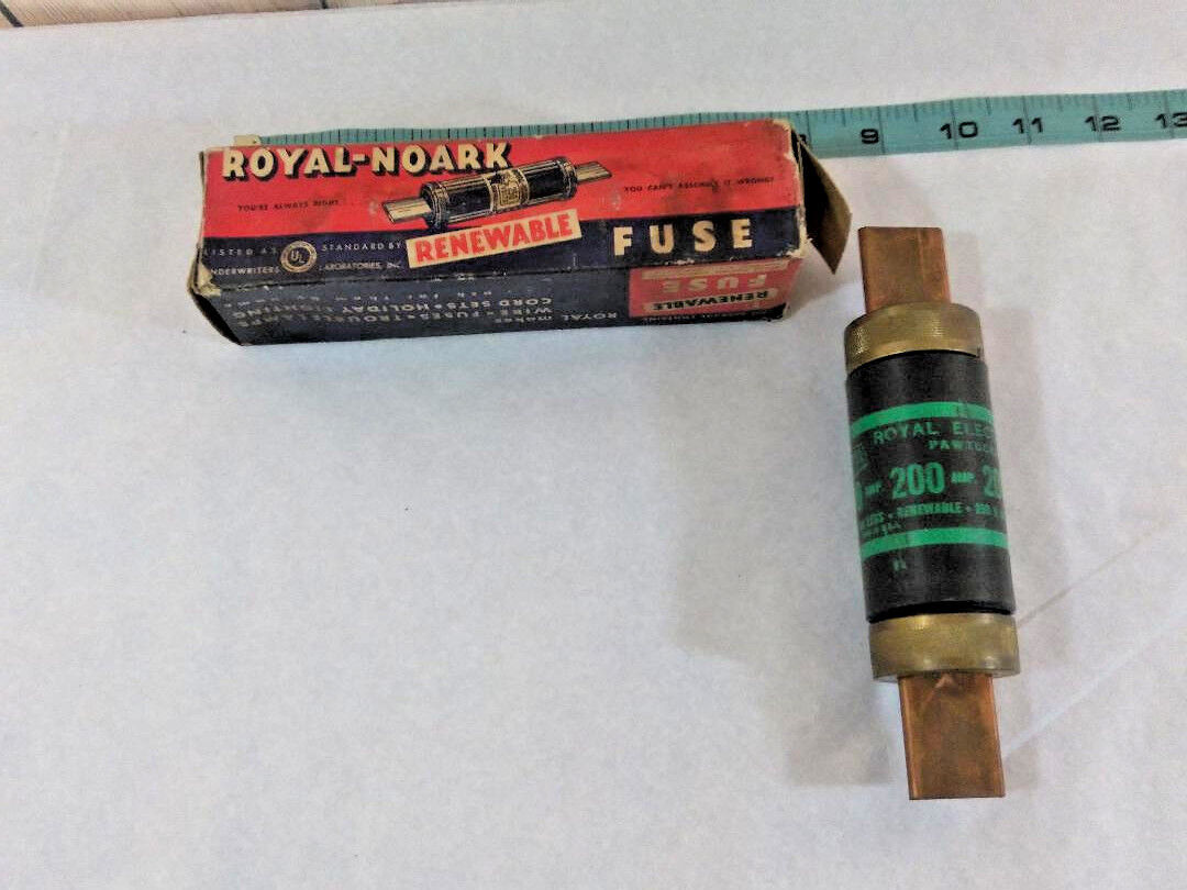 Vintage ROYAL-NOARK FUSE 200 AMPS Orig. Box