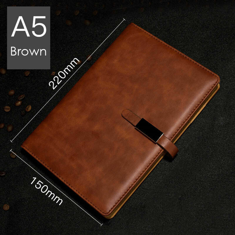 A5 PU Leather Vintage Journal Notebook Lined Paper Diary Planner with Buckle