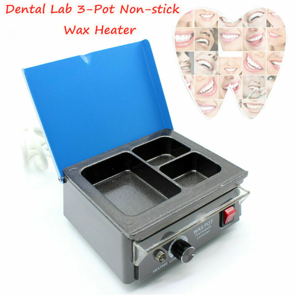 110V Dental Lab Equipment Electric 3-Reservoirs Analog Wax Heater Pot 60°F-270°F