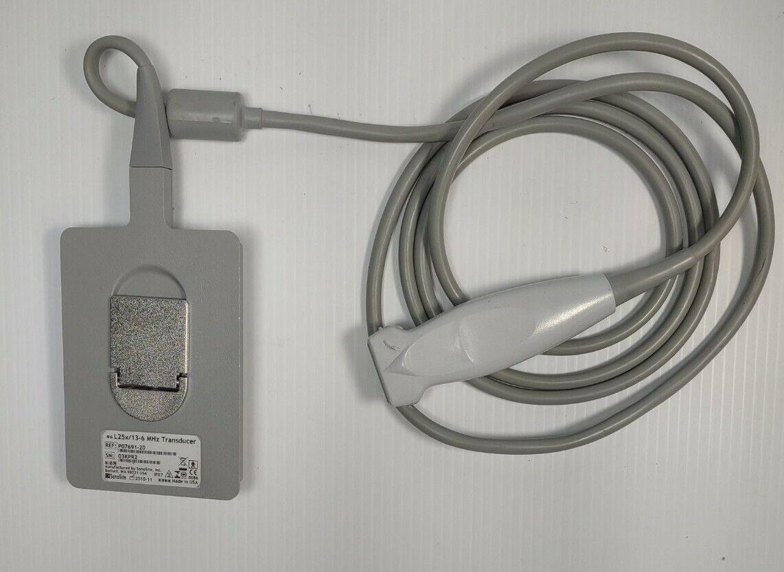 SONOSITE L25X/13-6 MHZ P07691-20 ULTRASOUND TRANSDUCER PROBE UNTESTED AS IS #CC