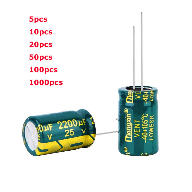 6.3V~450V 10uF~10000uF High Frequency LOW ESR Radial Electrolytic Capacitor