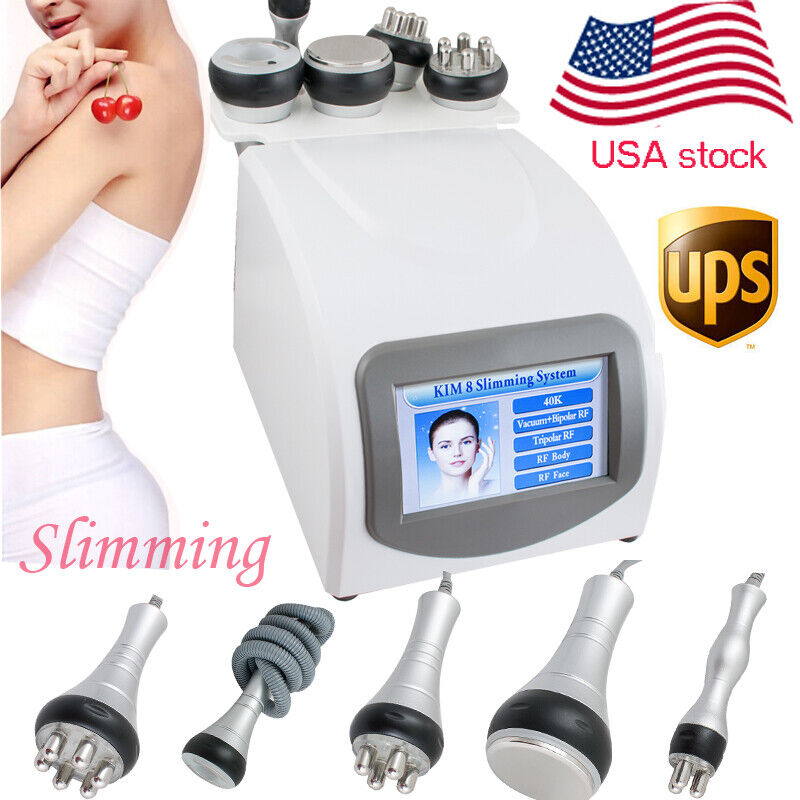 Vacuum Ultrasonic Cavitation 5 IN 1 RF Body Slimming Machine Weight Loss Salon