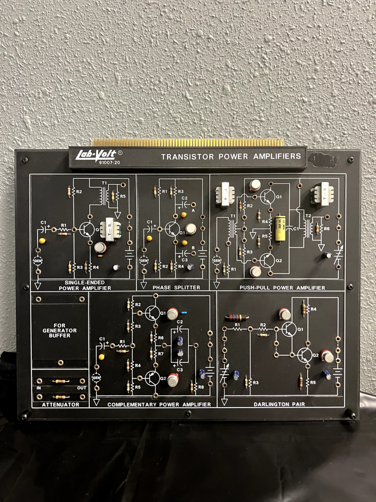 Lab-Volt 91007–20 FACET ~ Transistor Power Amplifiers ~ Electronics Trainer 