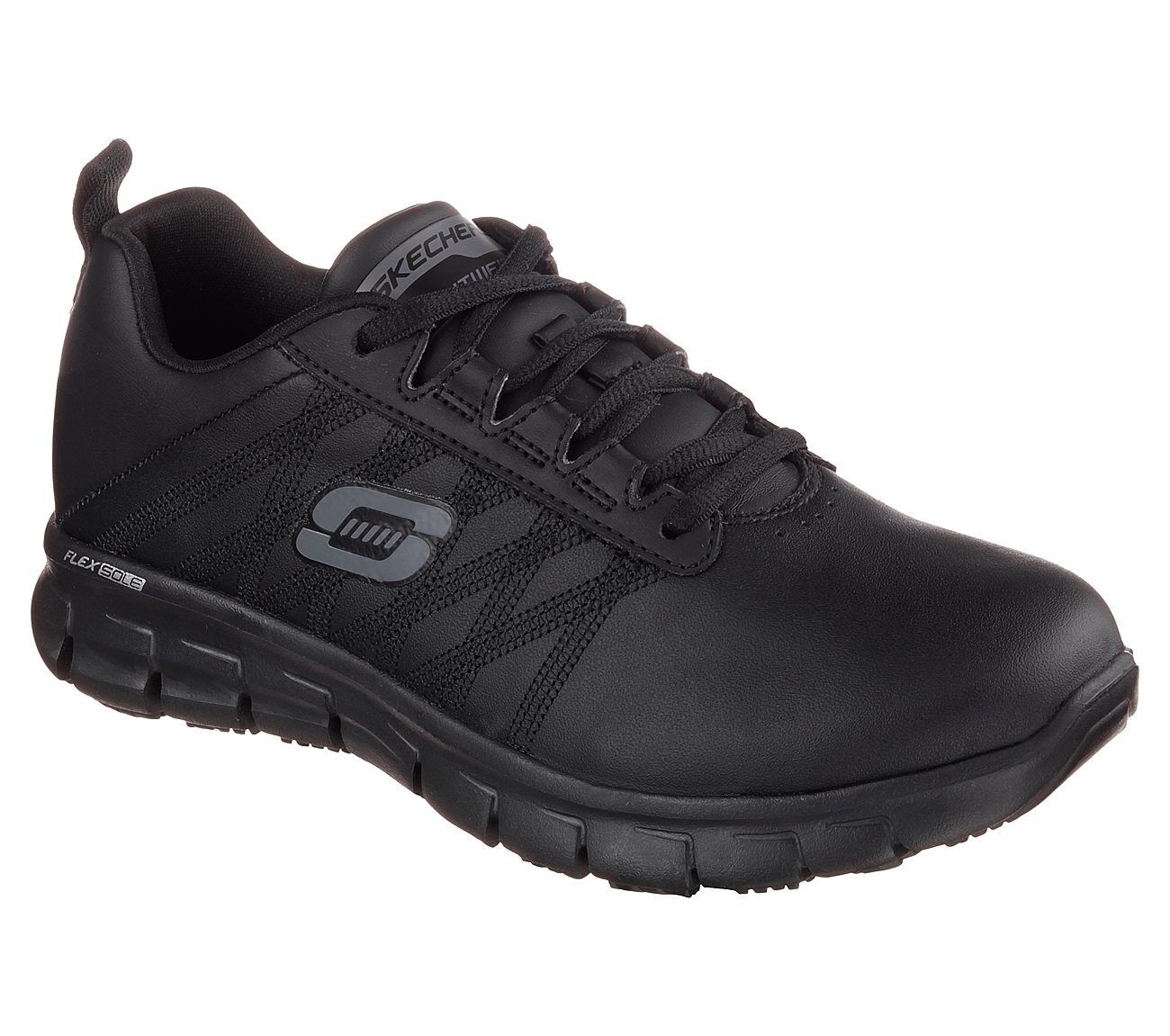Skechers Work Relaxed Fit Sure Track Erath Shoes Womens Slip Resistant Leather