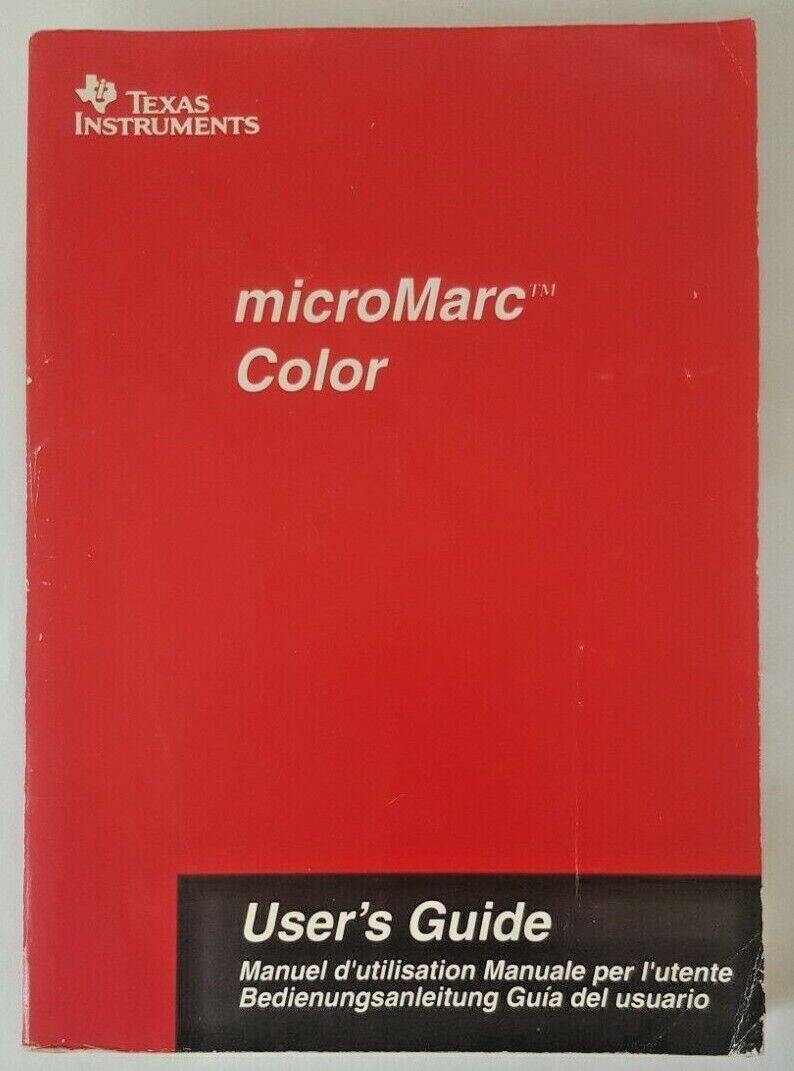 Vintage Texas Instrument microMarc Color Printer User\'s Guide Operating Manual