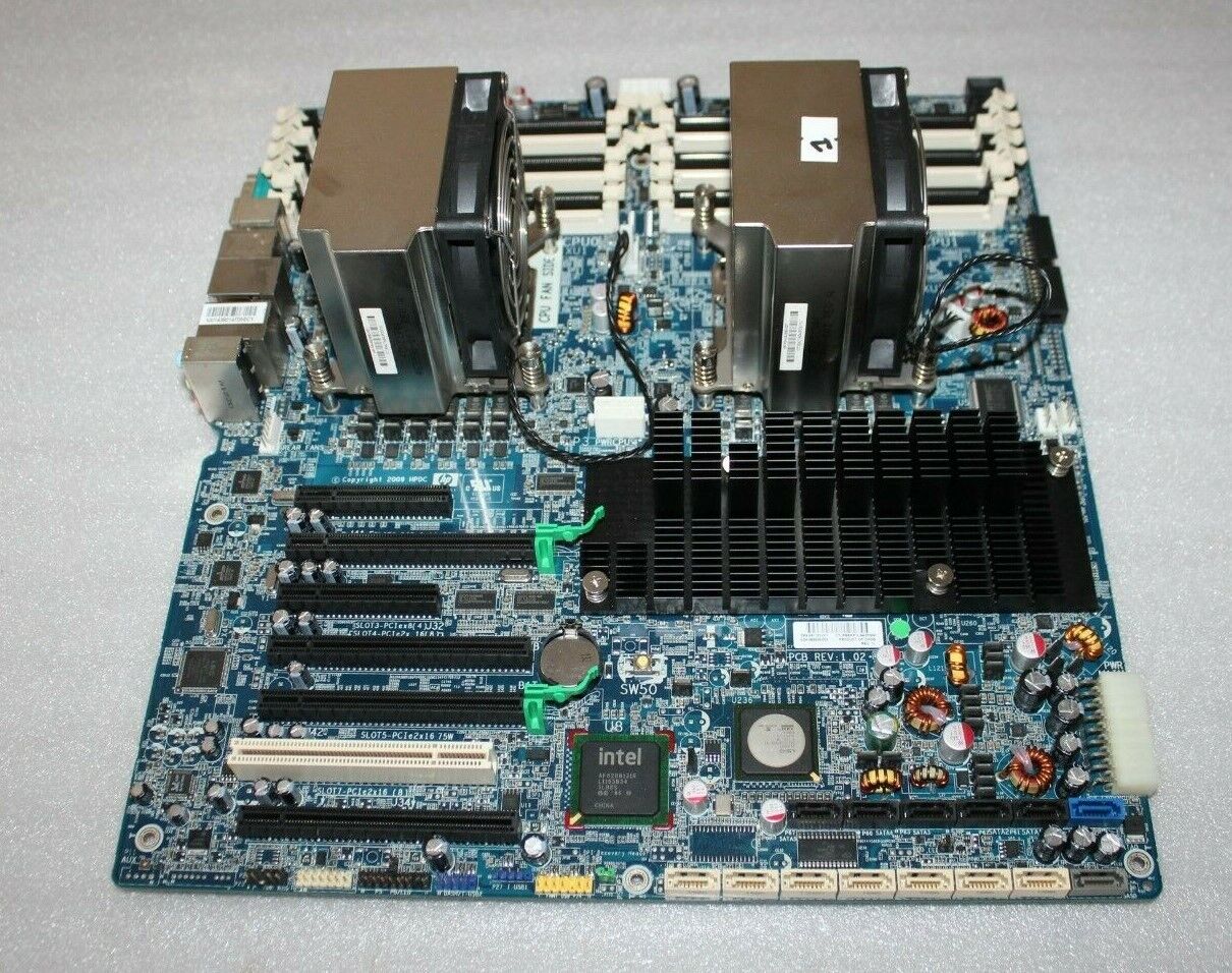 HP 460838-003 591182-001 System Board w/ 2pcs Intel Xeon 2.40GHz CPU
