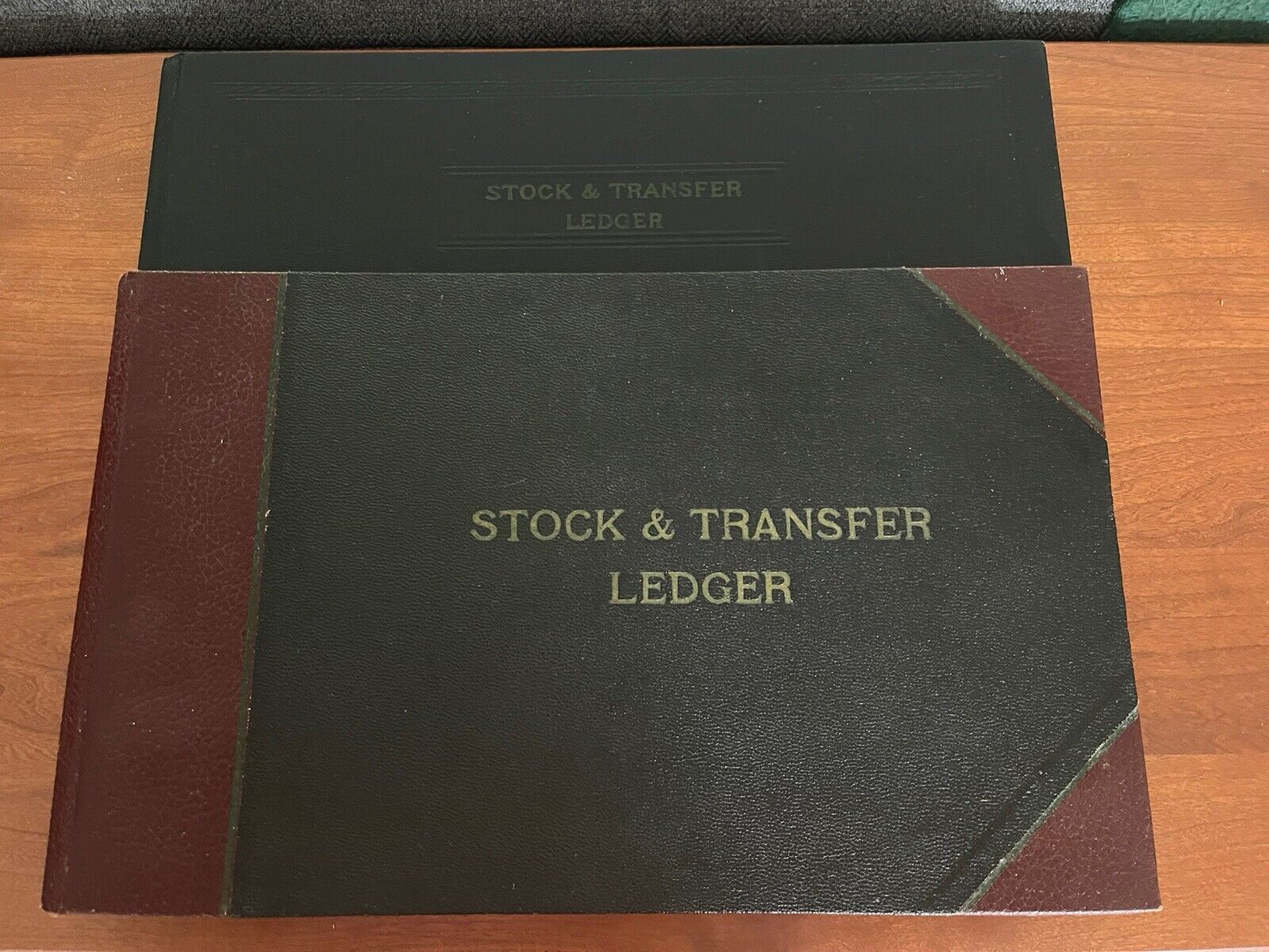 Two Vintage Blumbergds Law Blanks Stock & Transfer Ledger Unused, Blank