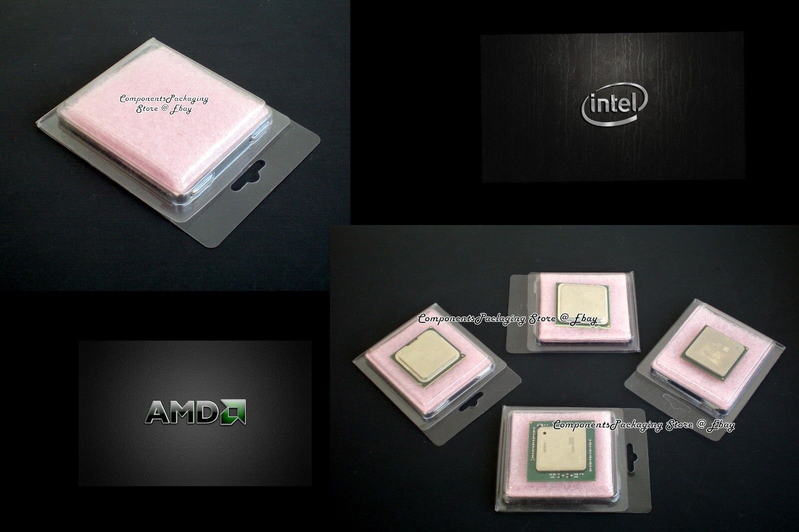 Processor Clamshell for Intel AMD CPU's - Sold in Lot of 10 25 40 80 & 250 - New
