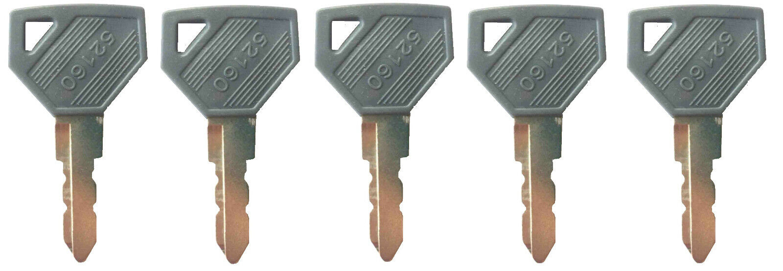 5 Replacement Yanmar and John Deere Models Tractor Ignition Keys 198360-52160