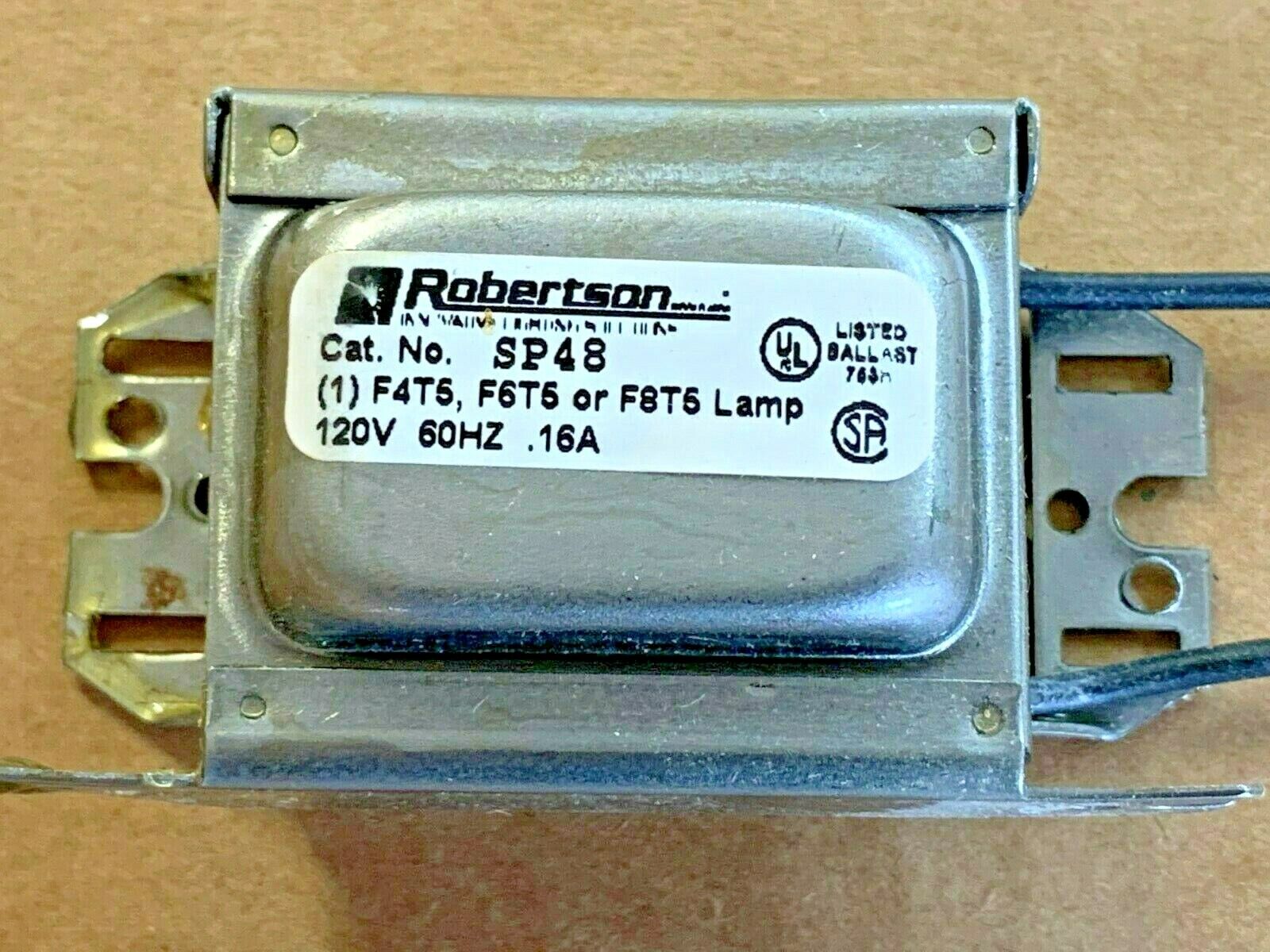 ROBERTSON TRANSFORMER/BALLAST SP48 - FOR F4T5, F6T5, F8T5 LINEAR TUBES  (73-20)