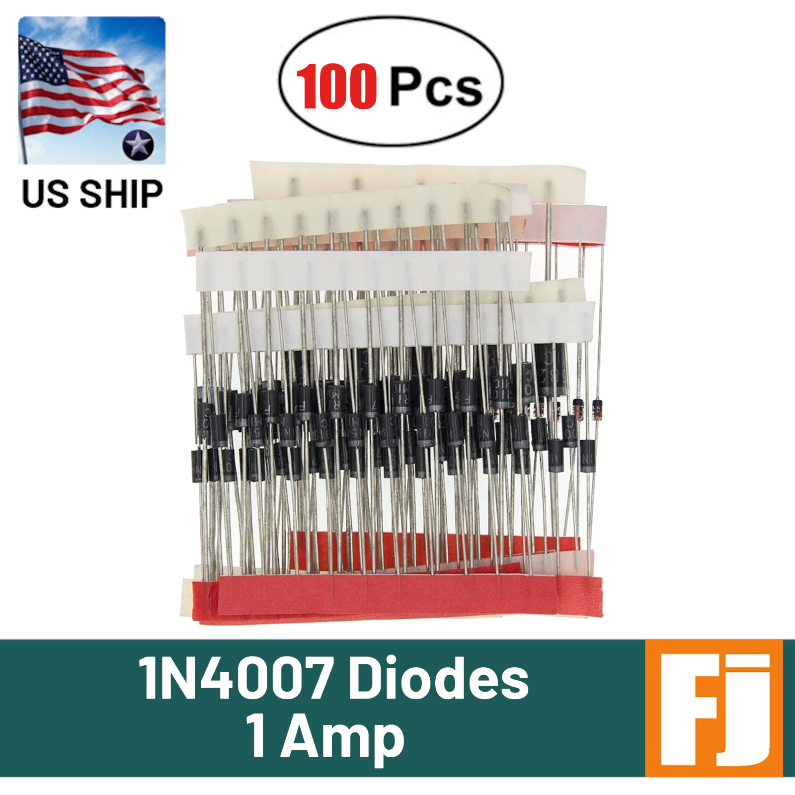 100 Pcs 1N4007 Diode 1A 1000V Rectifier Diode DO-41 Fast IN4007 | US SHIP exp