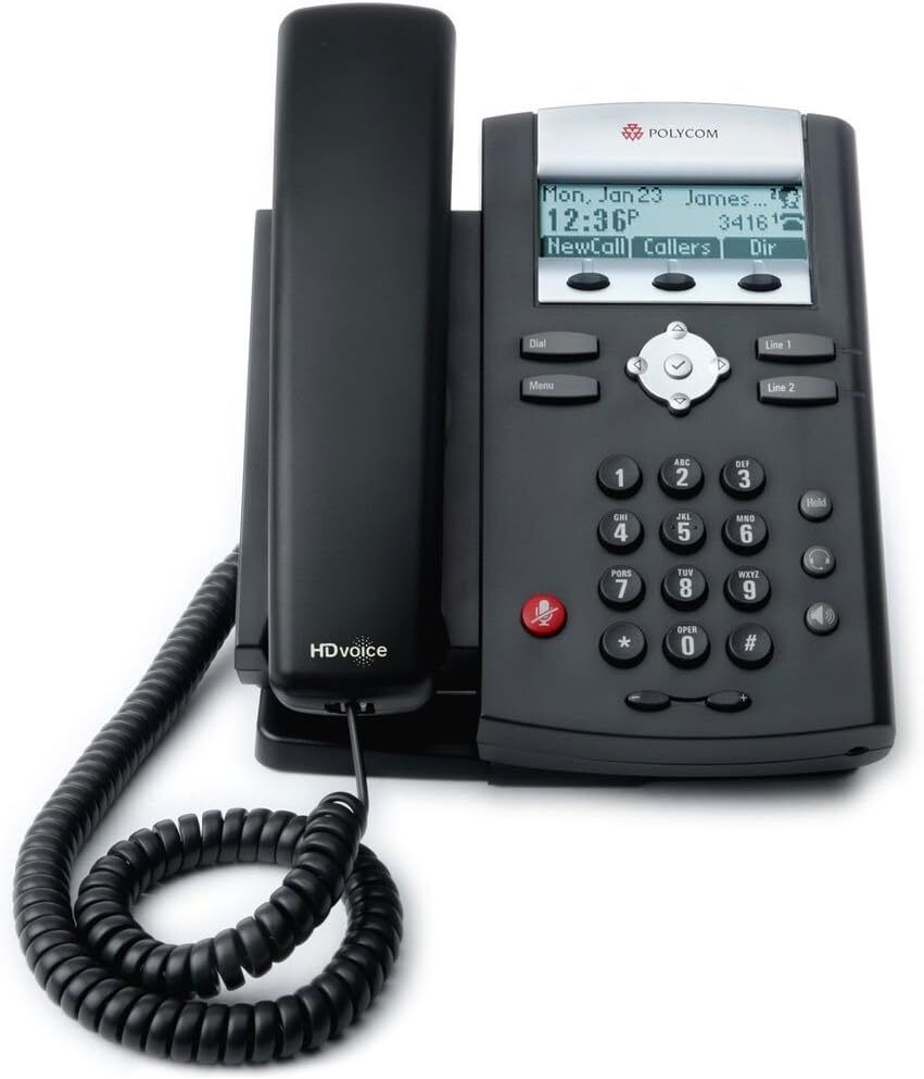 Polycom 2200-12375-001 SoundPoint IP 335 HD Corded VoIP Phone, 2 Line PoE