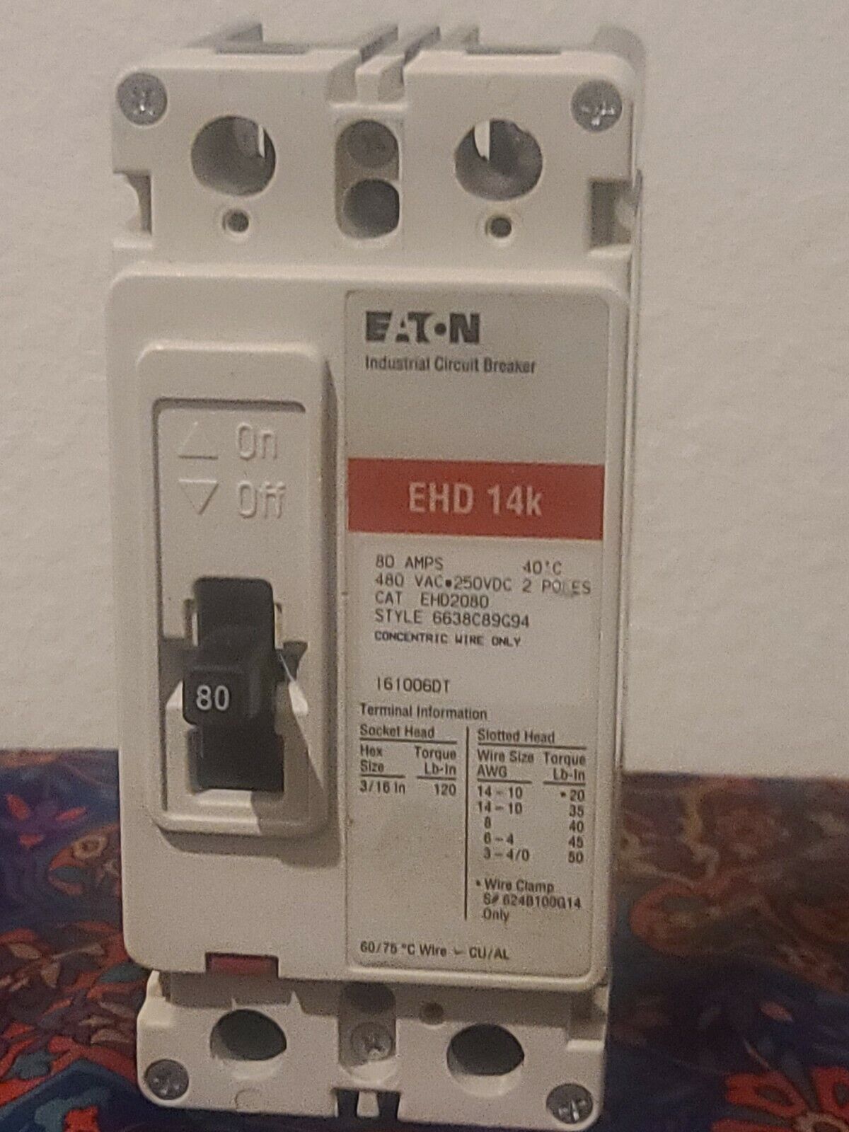 Eaton Circuit Breakers EHD 14k EHD2080