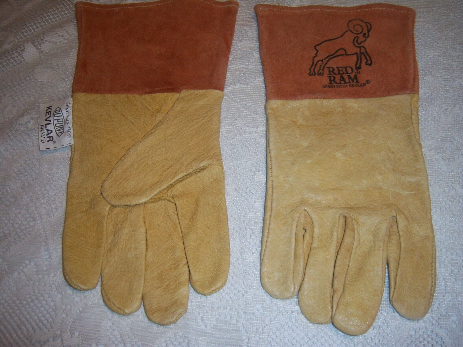 Red Ram Medium Pig Grain Leather Kevlar Dupont Welding Gloves NEW