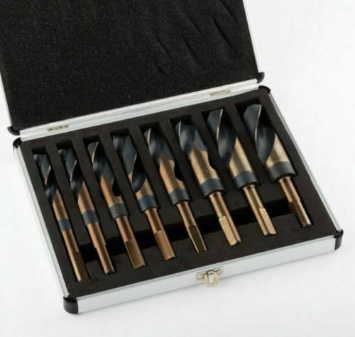 8 pc Jumbo Silver and deming Industrial Cobalt drill bit set 1/2\
