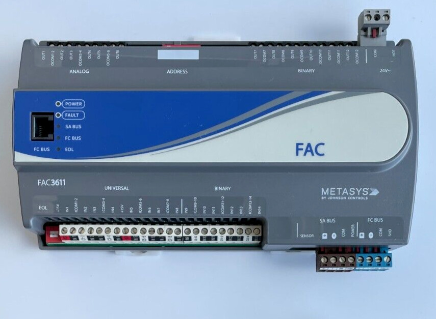 Johnson Controls Metasys MS-FAC3611-0 Central Plant Controller
