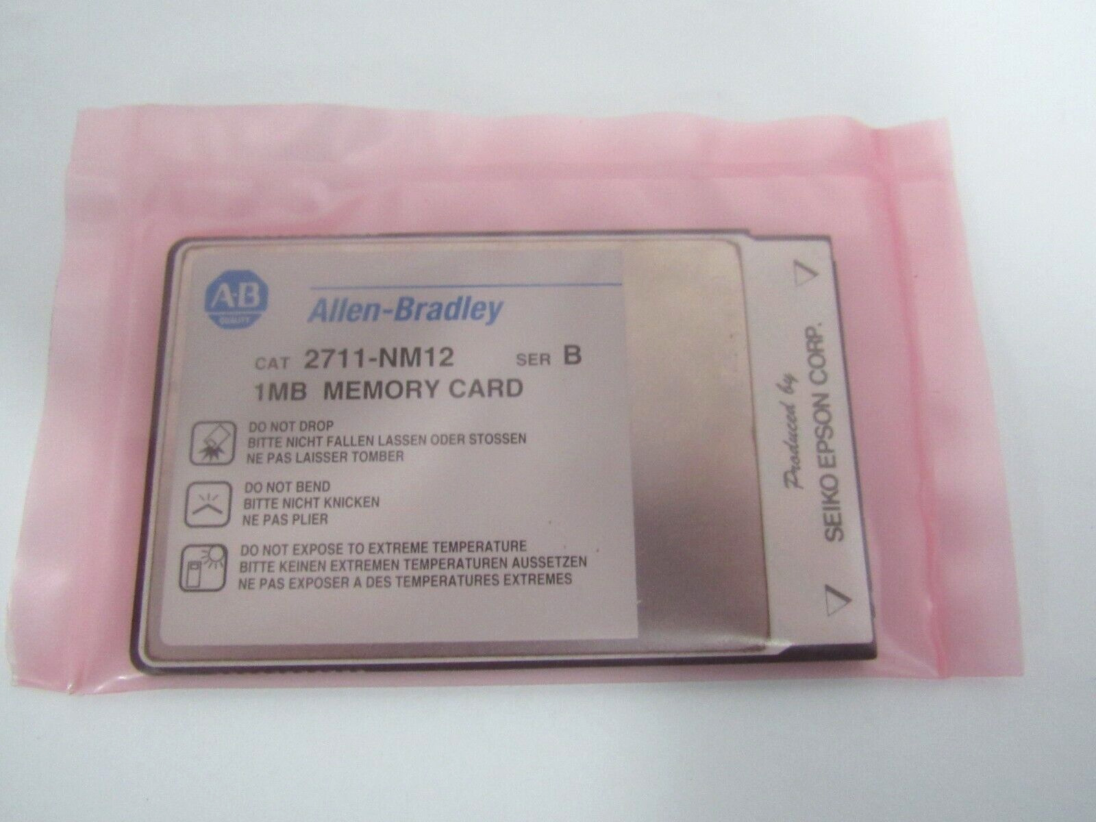 ALLEN BRADLEY 2711-NM12 SER B 1MB MEMORY CARD