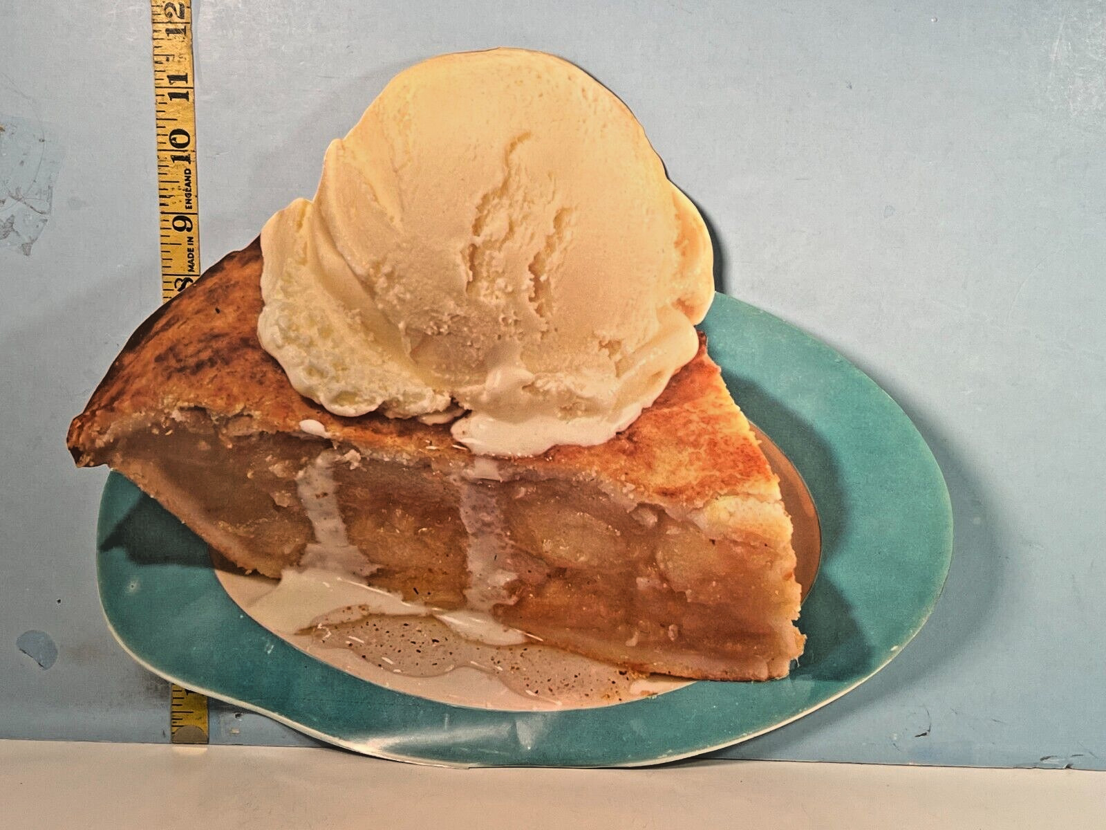 Vintage Food Cut-Out Display Print: Mama's Apple Pie w/Ice Cream Topper