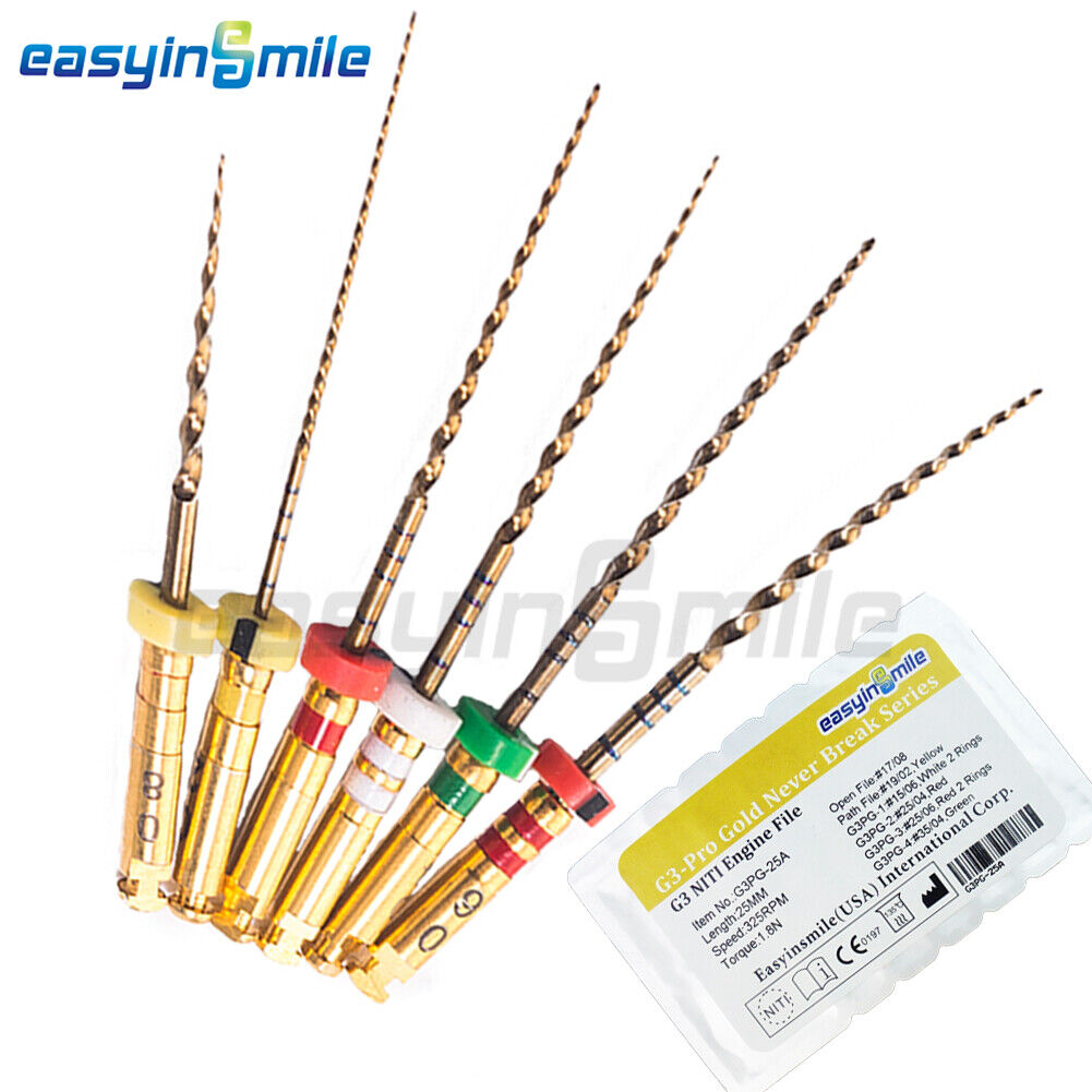 1pack EASYINSMILE 25MM Endo Files NITI Memory Tech Rotary Tips for Curved Canals