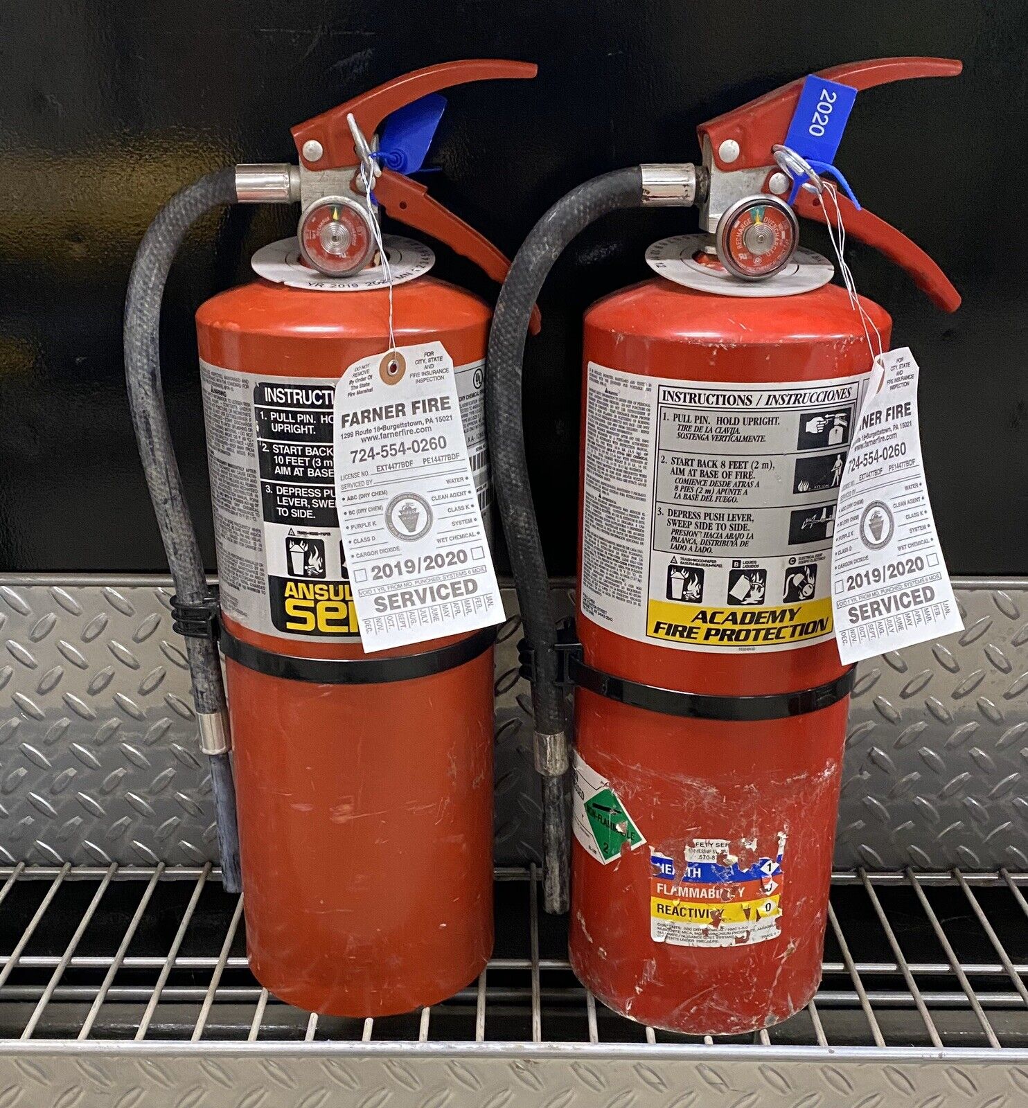 FIRE EXTINGUISHER 10lb ABC  (SCRATCH & DIrty) SET OF 2
