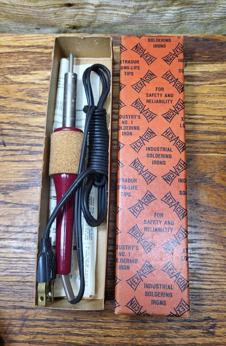 VINTAGE HEXACON 26-S 30w SOLDERING IRON NEW IN BOX NOS From 1965