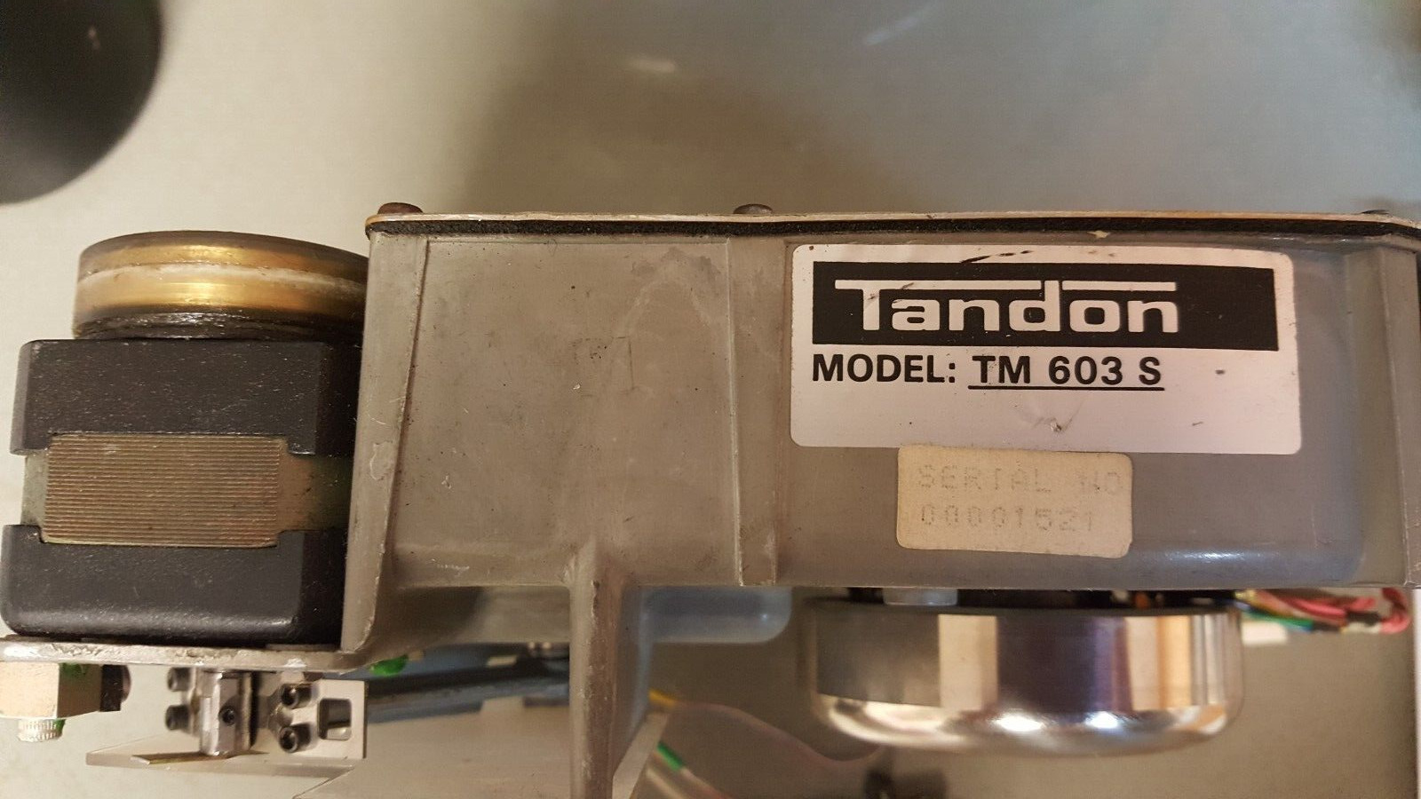TANDON TM 603 S VINTAGE HARD DRIVE UNTESTED PARTS ONLY
