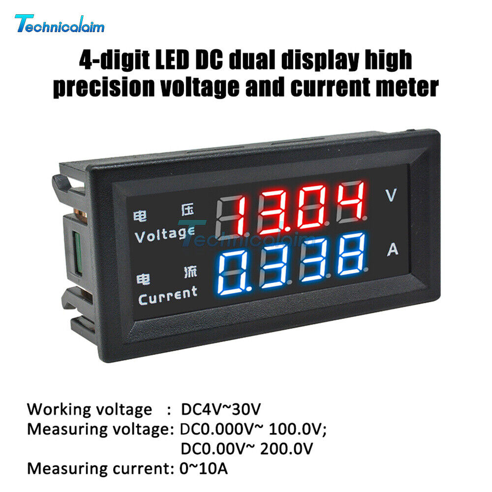 DC 0-100V/200V 7~110V 10A 50/100A Digital Voltmeter Ammeter Current Volt Meter