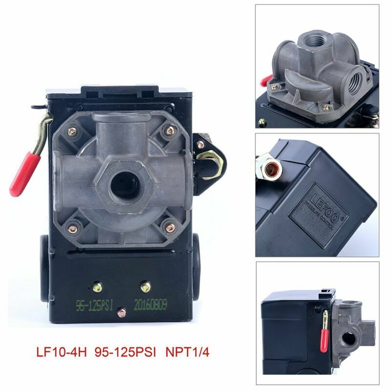 Pressure Switch Control 90-125psi 4 Port Heavy Duty for Air Compressor