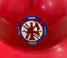Vintage Bullard 303 Full Brim Hard Hat in Red, Cook Nuclear Plant, Bridgeman, MI picture