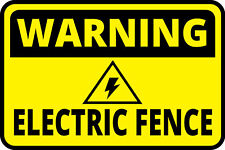 Classic Framed Plus Warning Electric Fence Wall or Door Sign | Health & Safety picture