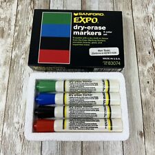 Vintage 1995 Sanford Expo Dry Erase Markers  Set of 4 Chisel Tip All Unused Work picture