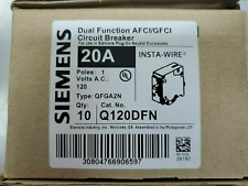 10 x SIEMENS Q120DFN PLUG-ON DUAL FUCTION AFC/GFCI GFI CIRCUIT BREAKERS IN BOX picture