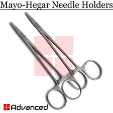 2 Pcs Mayo Hegar Needle Holder Driver Surgical Suturing Forceps Piercing Plier  picture